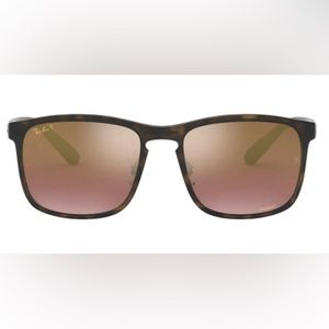 Ray-Ban MENS Havana Brown Polarized Mirror Gold